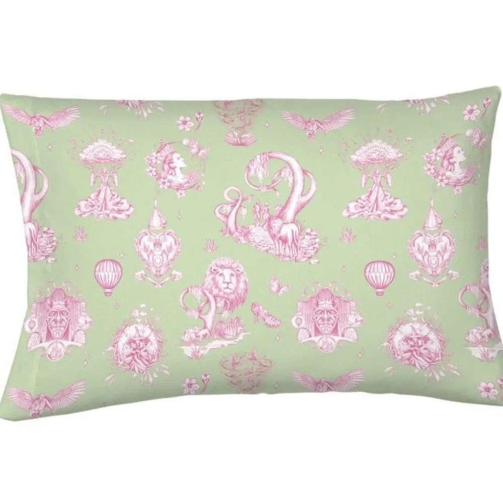 Wicked For Good Katie Kime Artwork Full Sheet Set Green Pink Character Artwork